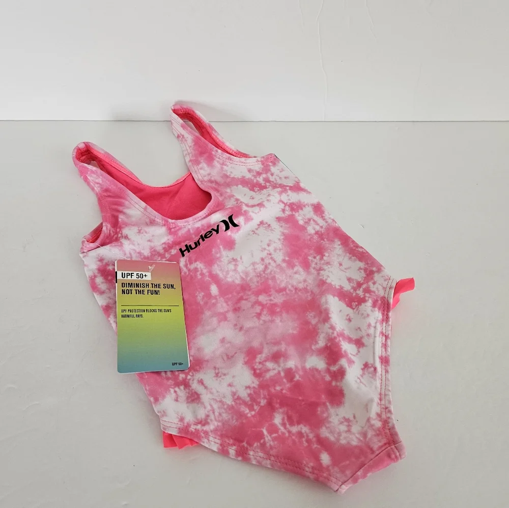 NWT Hurley Swimsuit Bathing Suit Flamingo Pink‎ Baby Kids size 18M